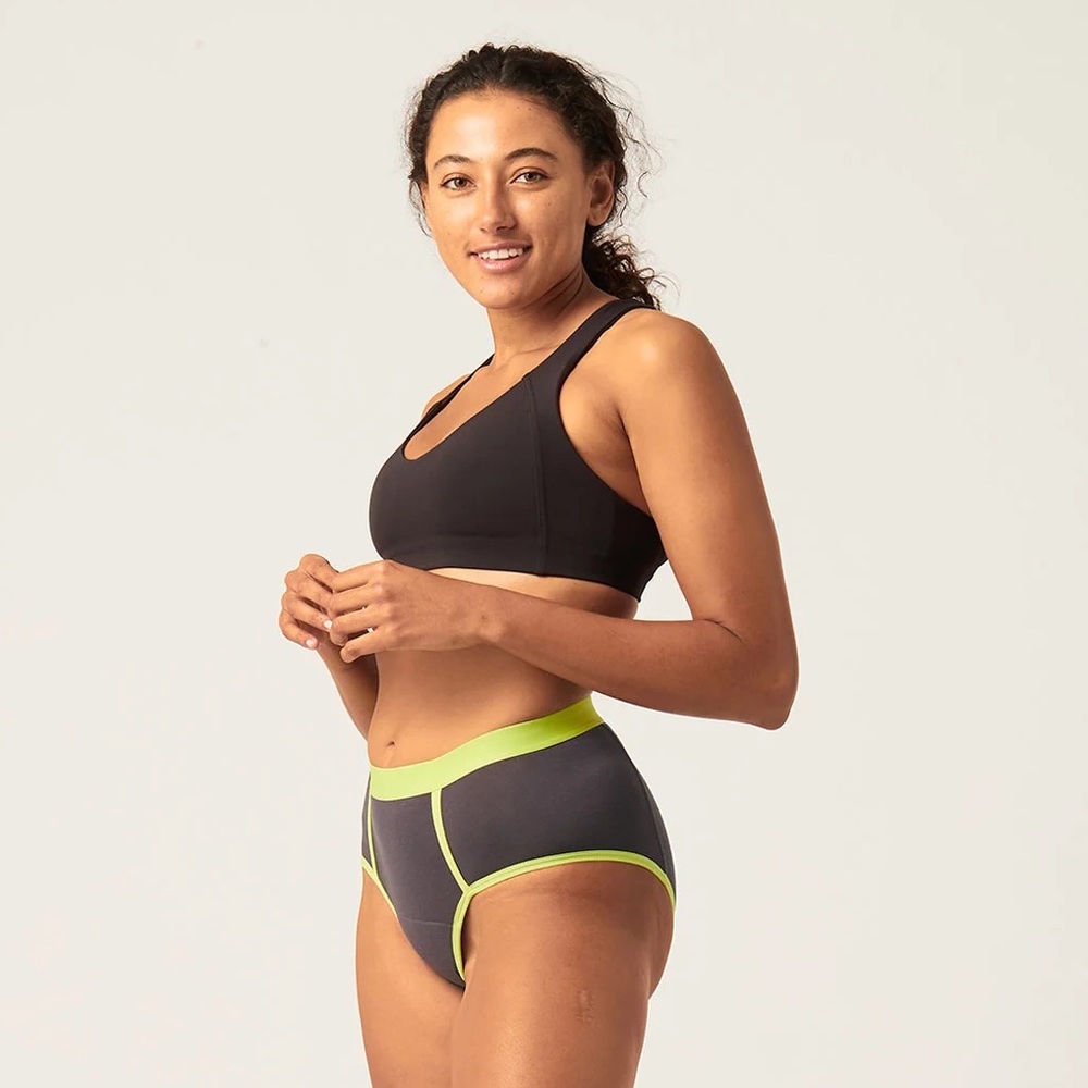 Modibodi X Brief (Moderate-Heavy) Charcoal